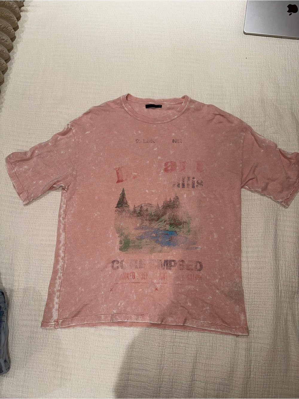 Zara Faded Rose Graphic Tee